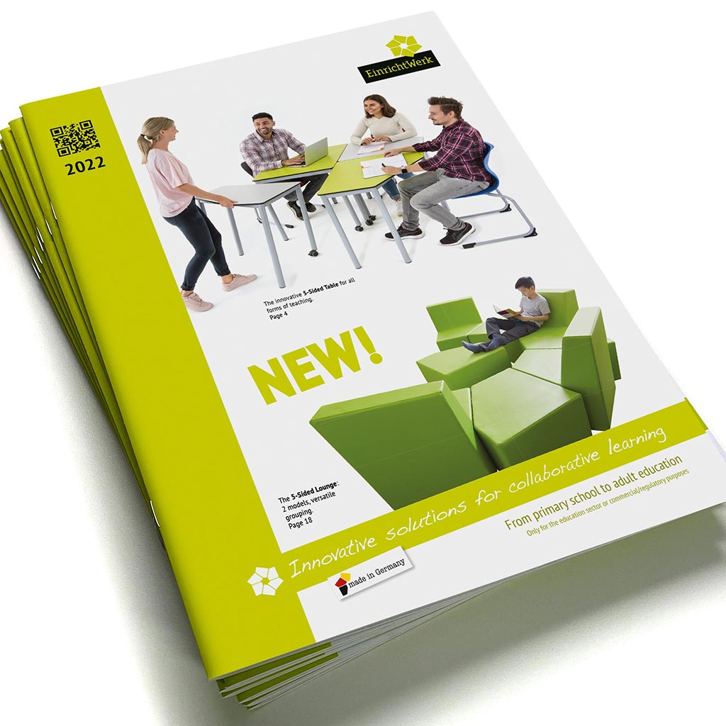 Der Katalog für Schulen des Schulmöbelherstellers EinrichtWerk in Deutschland